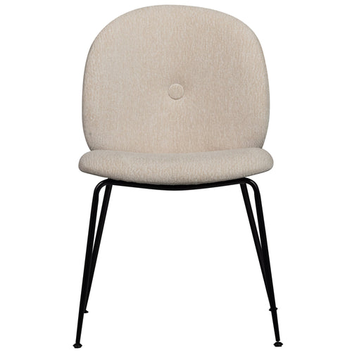 WOOOD eetkamerstoelen Manuel - Polyester - Zand - Set van 2 - vtwonen shop