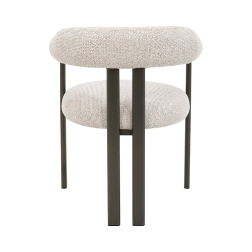 DÉJA Living Eetkamerstoel Odense - Stof - Taupe/Brons - Set van 2