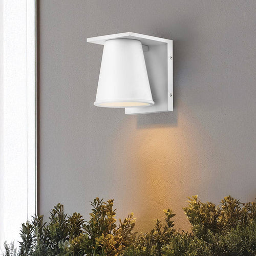 Außenwandleuchte Downlight Modern Strukturiert Weiß 2700K IP44 1x GU10