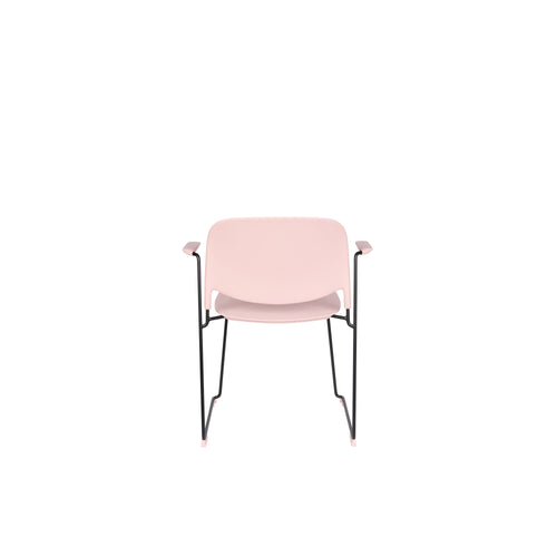 Housecraft Living Stacks Stapelbare Eetkamerstoelen met armleuning Roze - Set van 4 - vtwonen shop