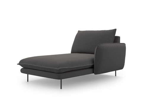 Cosmopolitan Design rechter chaise longue Vienna structurele stof, donkergrijs - 170x110x95cm