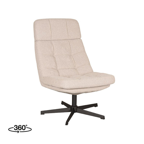 LABEL51 Fauteuil Alvar - Naturel Bouclé - 57x53x83cm - vtwonen shop