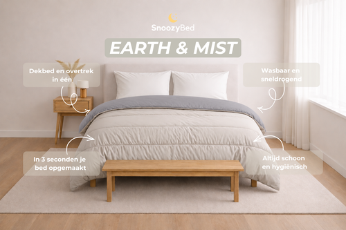 SnoozyBed - Dekbed zonder overtrek Earth & Mist