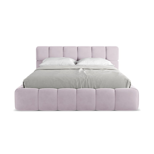 LaMiaSofa Bed met opbergruimte Roma - velours - lavendel - 180x228x82
