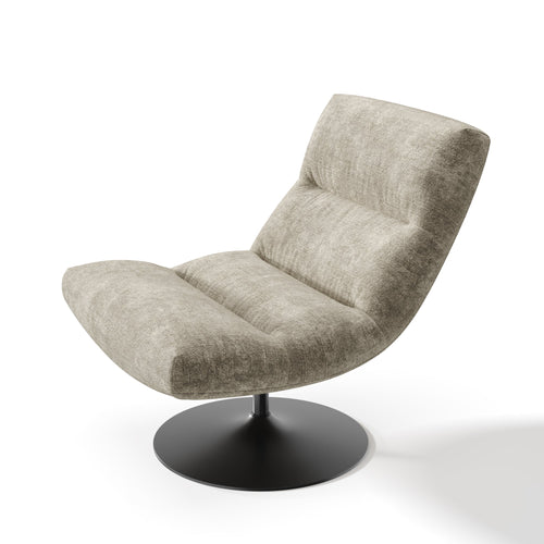 Premium Interiors - Draaistoel ROMA - velours met structuur mol 77cm
