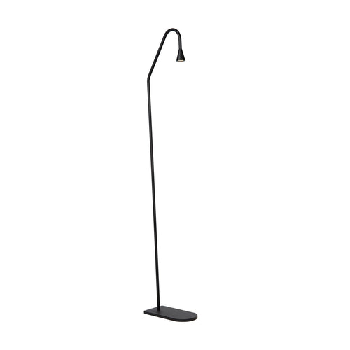 Atmooz vloerlamp Hilton - zwart - 25 x 12 x H 122 cm - geïntegreerde led