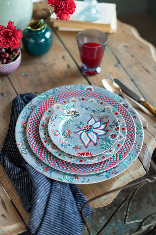 Pip Studio Flower Festival Gebaksbordjes - Servies - Set van 4 borden - 17cm - vtwonen shop