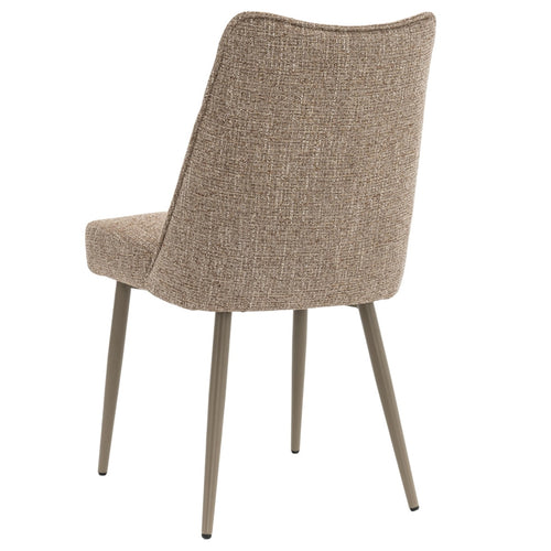 DÉJA Living Eetkamerstoel Meau - Taupe/Taupe - Zithoogte 47cm - Set van 2 - vtwonen shop