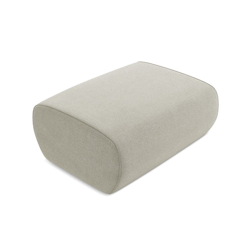 LaMiaSofa Poef Palermo - textuurstof - lichtbeige - 100x70x39