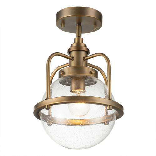 Elstead Kichler Triocent Globe Pendel Plafondlamp Natuurlijk Messing, IP44