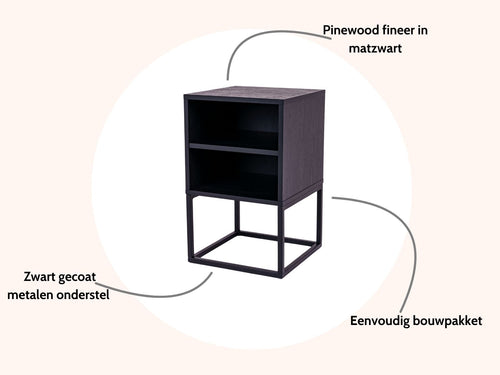 MaximaVida nachtkastje bijzettafel Chicago 40 x 40 x 65 cm- extra hoog - vtwonen shop