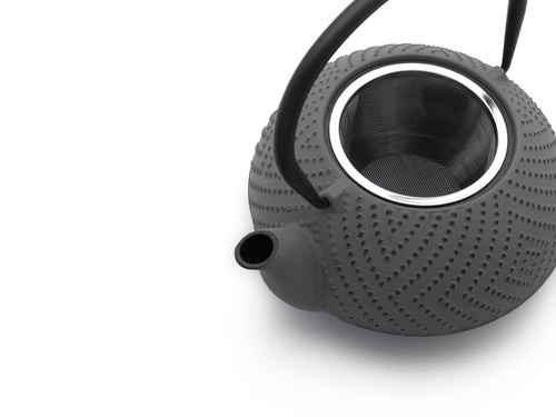 Bredemeijer Theepot Fujian 1.2L met filter warm grijs - theezeef - vtwonen shop