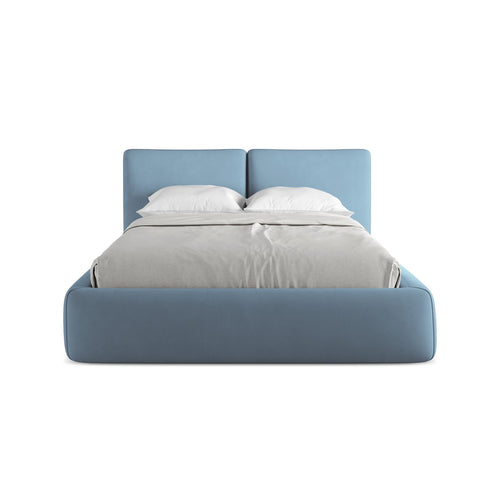 LaMiaSofa Bed met opbergruimte Milano - chenille stof - jeans - 160x228x82