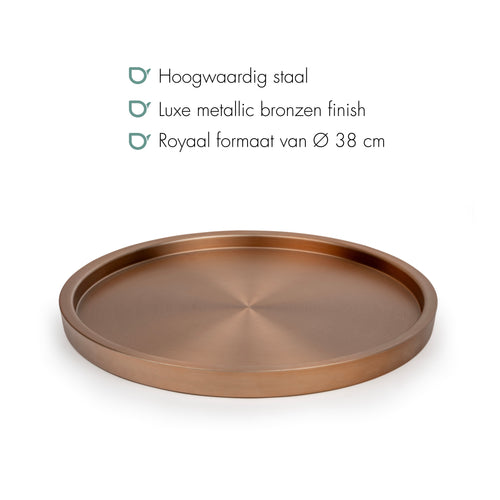 Bredemeijer - Dienblad Lara brons staal - vtwonen shop