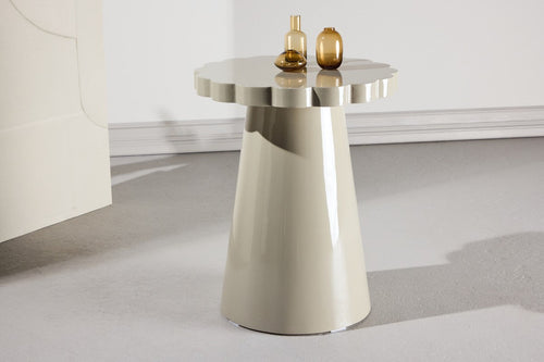 Rebellenclub Bijzettafel Aris - ¿45 cm - Glossy Beige
