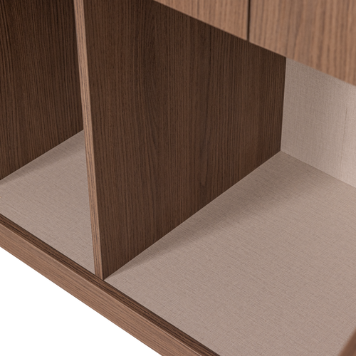 WOOOD opbergkast 80 cm Build - Walnoot Fineer - Bruin - 215x80x41
