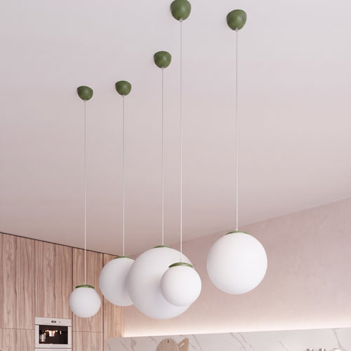 Sollux Lighting Hanglamp UGO 30 olijfgroen - 30x30x120cm