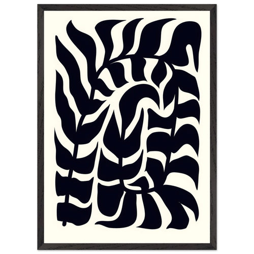 Artfulprints Poster met Lijst Matisse – Seafoam abstraction   - 50x70 cm - Zwart / Wit