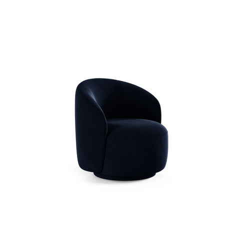 Cosmopolitan Design - Draaistoel Savona flueel koningsblauw - 72.5x69x70.5cm