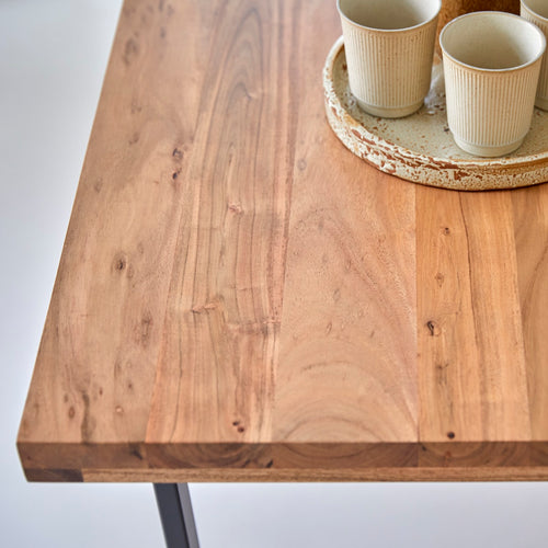 Tikamoon Eettafel van gerecycled massief acacia voor 6/8 personen - Naturel - vtwonen shop