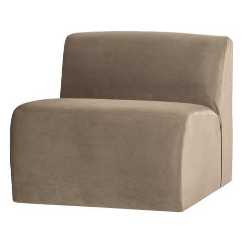 WOOOD 1-zits bank Mojo Base - Velvet - Khaki - 74x84x97