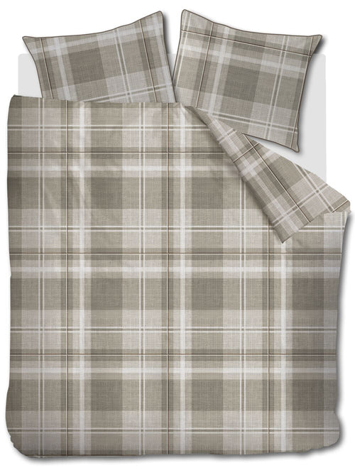 Rivièra Maison Dekbedovertrek Tartan Check - 260 x 200/220 cm - Zand