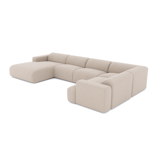 Sia Home - Panoramische banken MYRA - Geweven stof - Beige - 354cm - vtwonen shop