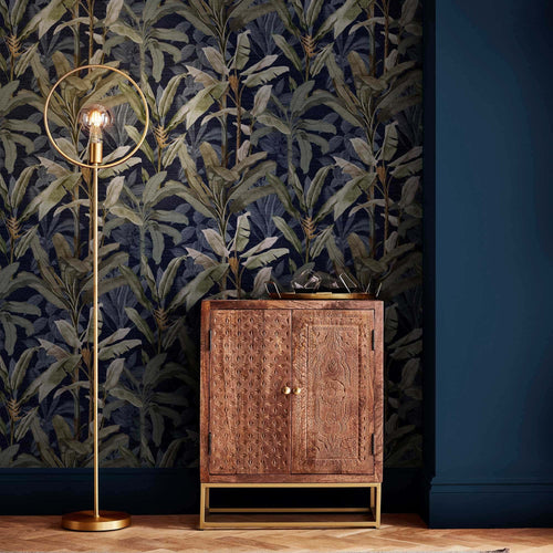 Graham & Brown Vliesbehang - Borneo Jungle Donkerblauw