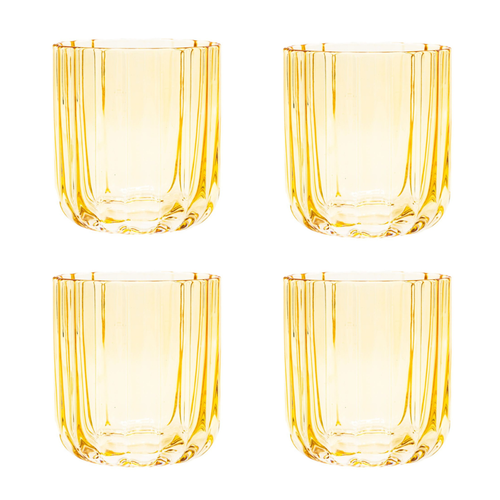 Brut Homeware | Tumbler Gaia | Set van 4 | 35cl | drinkglas | oker - vtwonen shop