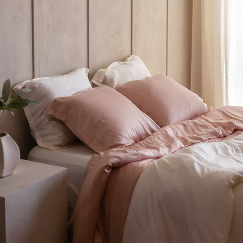 Coco & Cici - Eco Bamboe Dekbedovertrek Powder peach - 260x220 + 2 kussenslopen 60x70