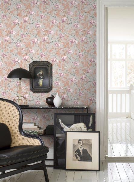 Borastapeter behang magnolia roze - 53 cm x 10.05 m - 660435 - vtwonen shop