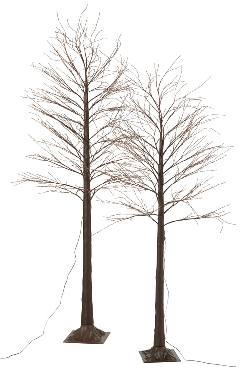 J-Line decoratie Boom 3000 Led - metaal - bruin - large - vtwonen shop