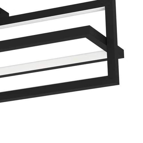 EGLO plafondlamp Siberia - led - 78 cm - zwart/wit - dimbaar - vtwonen shop