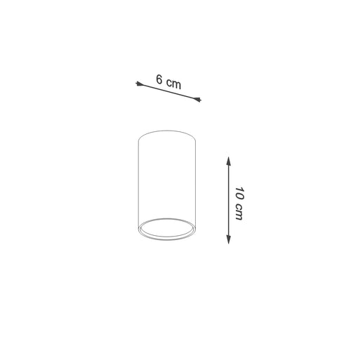 Sollux Lighting Plafondlamp LAGOS 10 olijfgroen - 6x6x10cm