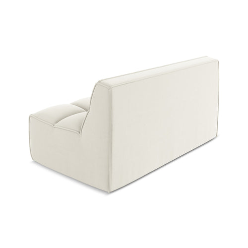 LaMiaSofa Tweezits modulaire bank Belluno - velours - lichtbeige - 160x93x75
