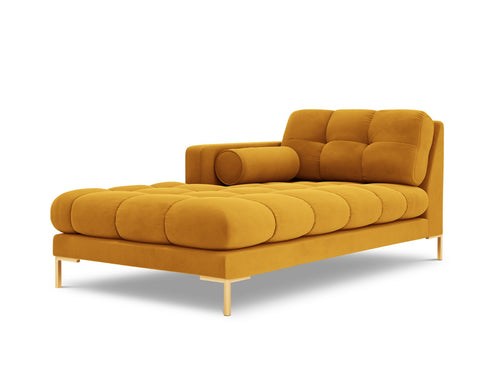 Cosmopolitan Design linker meridiaan Bali flueel, geel - 185x102x75cm