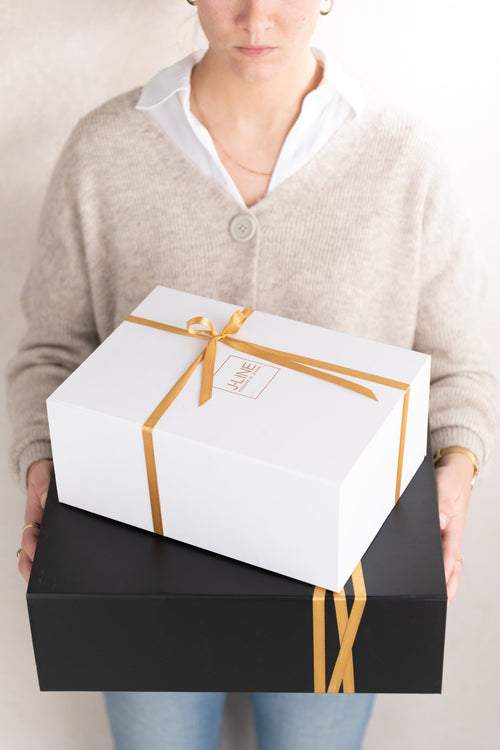 J-Line geschenkdoos - papier - zwart - larrge