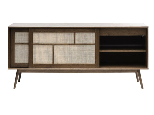 Rebellenclub Dressoir Yass - Smoked Eiken met Rattan - vtwonen shop