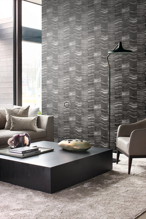 Origin Wallcoverings behang marmer motief zwart - 53 cm x 10,05 m - 337250 - vtwonen shop