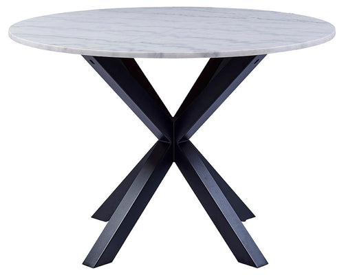 Rebellenclub Eetkamertafel Cardiff - ø110 - Wit Marmer - vtwonen shop
