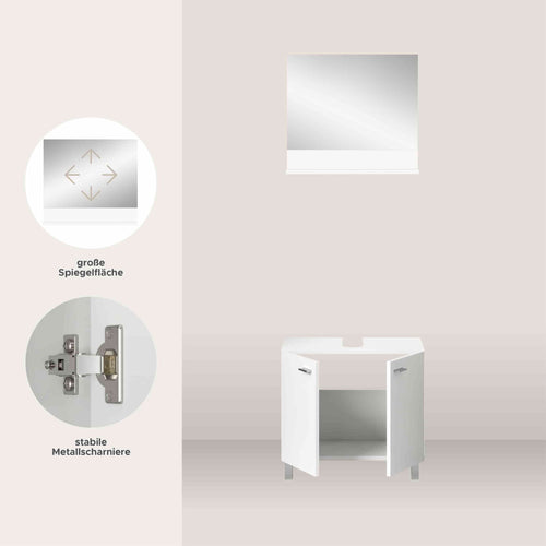 Furnilux Badkamercombinatie BOSTON - 57cm x 186cm x 33cm - vtwonen shop