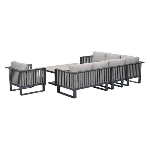 Garden Impressions Lounge dining set Gabon 6-delig - donker grijs