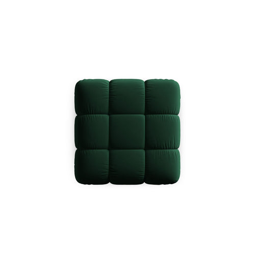 Cosmopolitan Design - Poef Cortina flueel flessengroen - 94x94x43cm