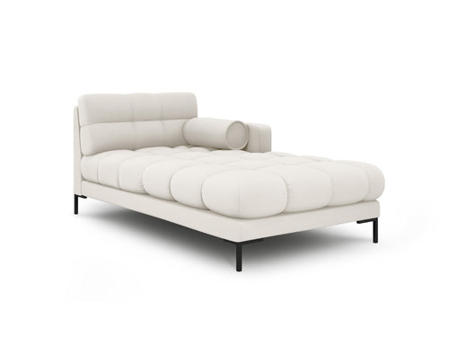 Cosmopolitan Design rechter chaise longue Bali structurele stof, lichtbeige - 185x102x75cm