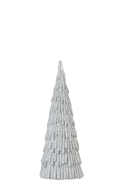 J-Line decoratie Kerstboom Magnesia - polyresin - zilver - medium - vtwonen shop