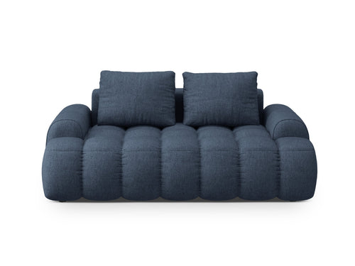 Cosmopolitan Design Bank Linz 2-zits, structurele stof donkerblauw - 100x175x84cm