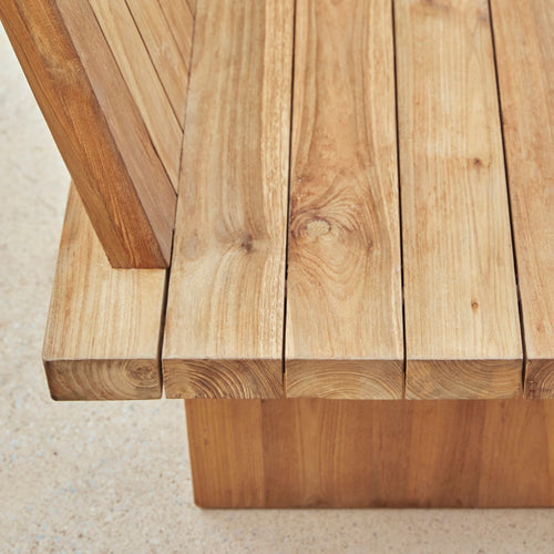 Tikamoon Tuinfauteuil van gerecycled teakhout Joaquin, 1-zit - Naturel