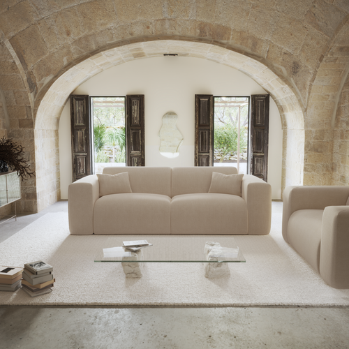 Sia Home - Dunlopillo Express slaapbank 160 cm MYRA - corduroy beige 234cm