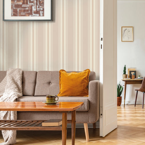 Sanders & Sanders behang strepen beige - 53 cm x 10 m - 640541