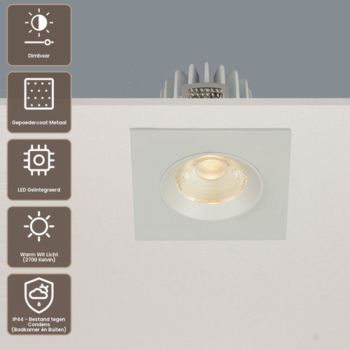 Artdelight Inbouwspot Venice DL 2508 - Wit